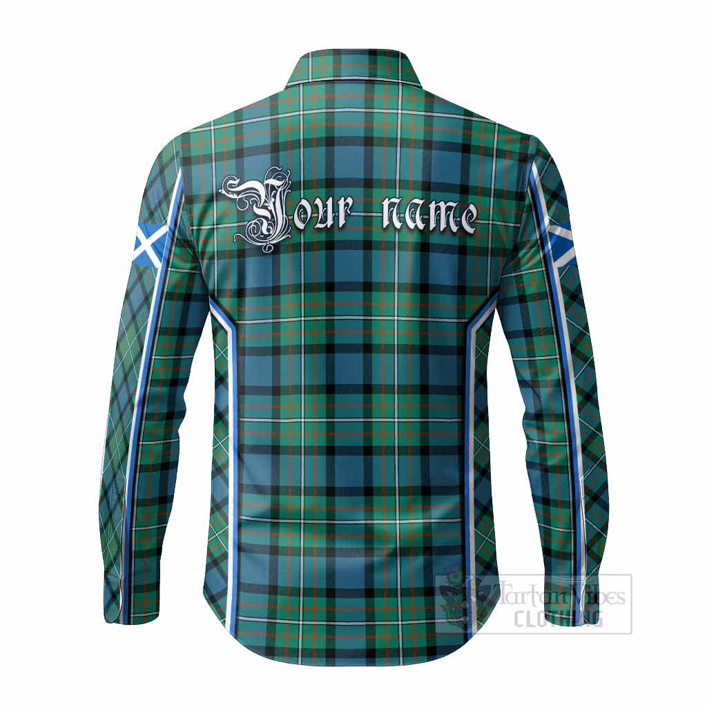 Ferguson (Fergusson) Tartan Crest Long Sleeve Button Shirts Scotland Coat of Arm Flag Style - Tartan Vibes Clothing