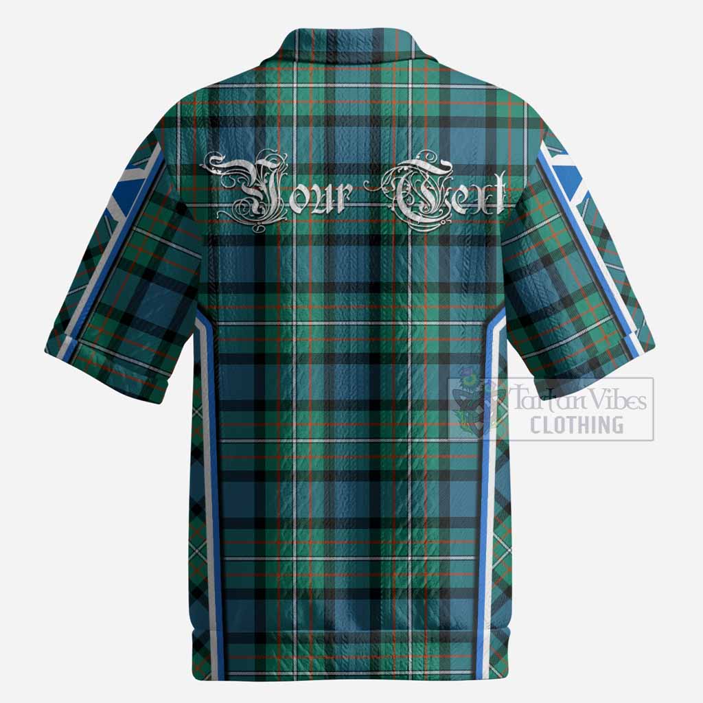Ferguson (Fergusson) Tartan Crest Men’s Polo Sweater Top Scotland Coat of Arm Flag Style