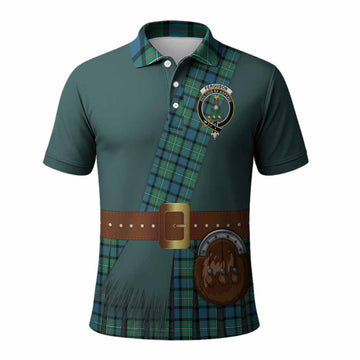 Ferguson (Fergusson) Tartan Crest Polo Shirt Kilt Costume Style