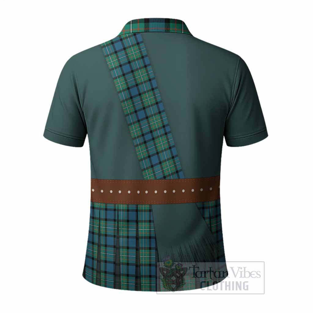 Ferguson (Fergusson) Tartan Crest Polo Shirt Kilt Costume Style