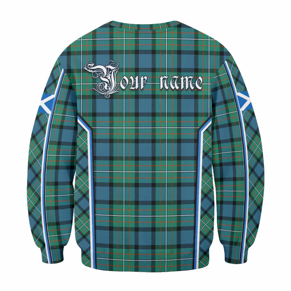 Ferguson (Fergusson) Tartan Crest Sweatshirt Scotland Coat of Arm Flag Style - Tartan Vibes Clothing