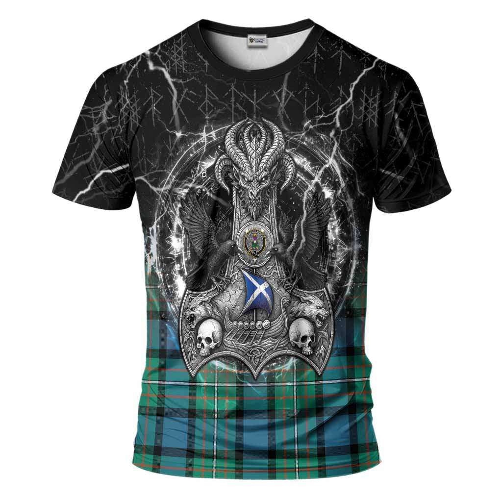Ferguson (Fergusson) Tartan Crest T-Shirt Celtic Odin's Raven Legacy
