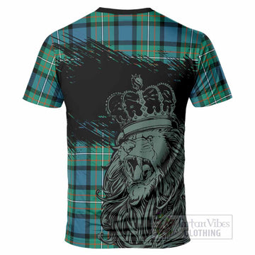 Ferguson (Fergusson) Tartan Crest T-Shirt Crowned Lion Heritage Style