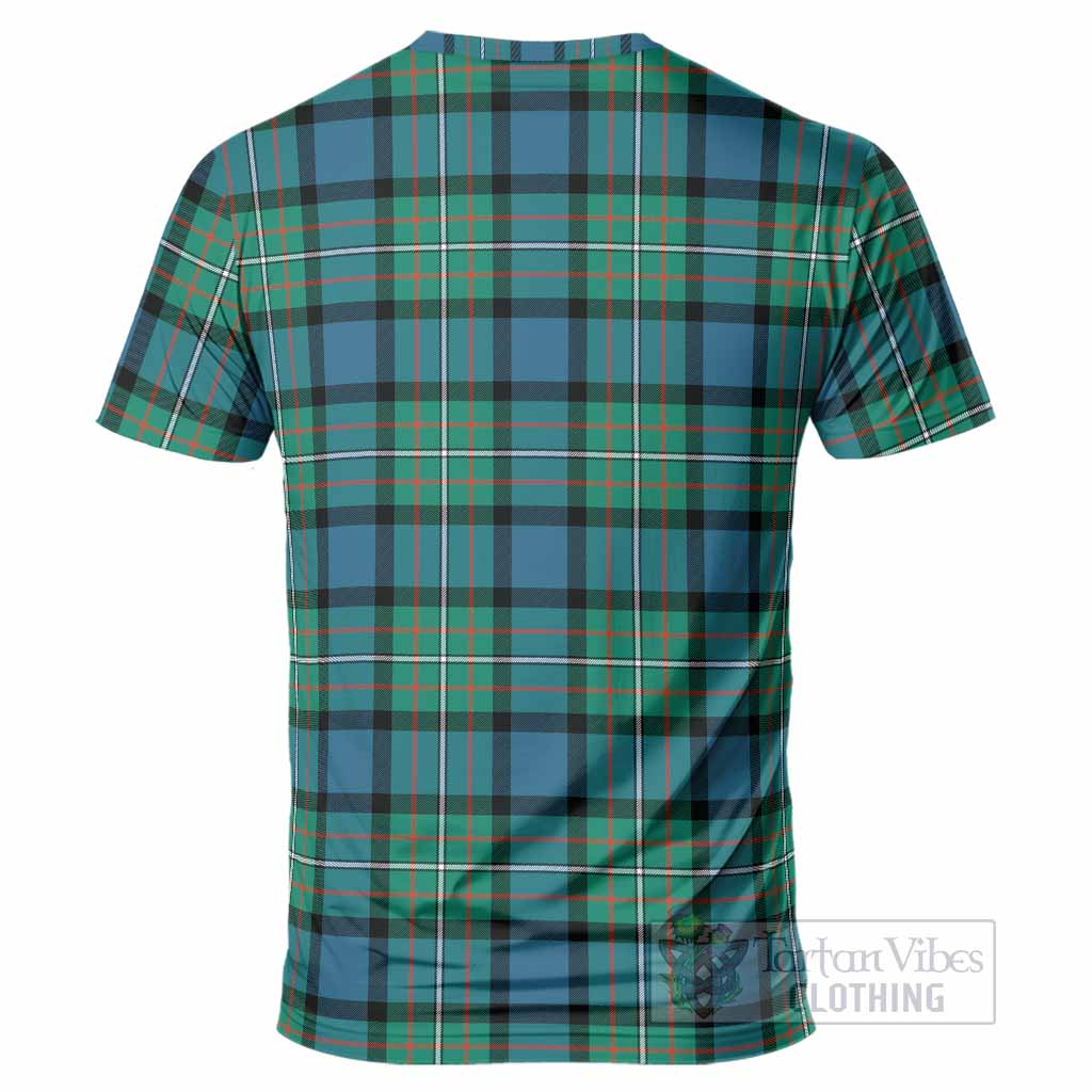 Ferguson (Fergusson) Tartan Crest T-Shirt Ferocious Lion Style