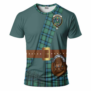 Ferguson (Fergusson) Tartan Crest T-Shirt Kilt Costume Style