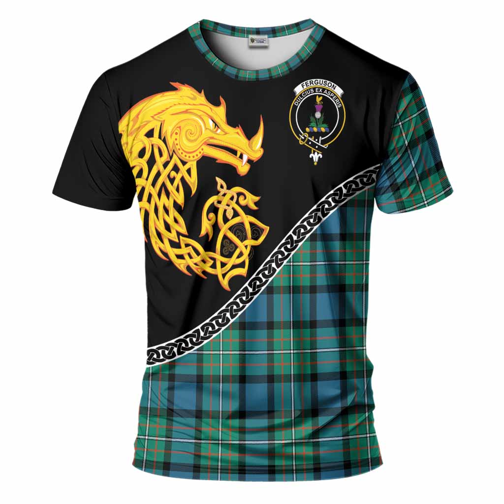 Ferguson (Fergusson) Tartan Crest T-Shirt Legendary Dragon Knot Half Style