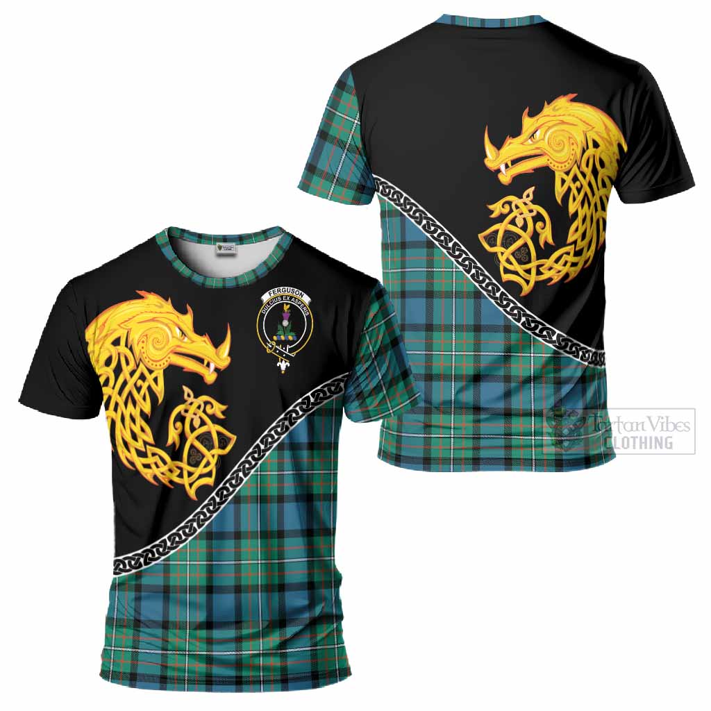 Ferguson (Fergusson) Tartan Crest T-Shirt Legendary Dragon Knot Half Style