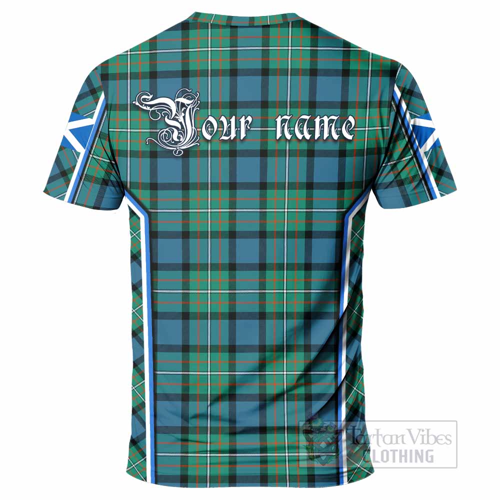 Ferguson (Fergusson) Tartan Crest T-shirt Scotland Coat of Arm Flag Style - Tartan Vibes Clothing
