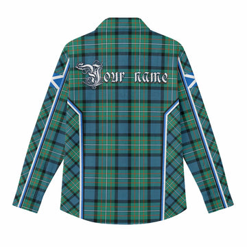 Ferguson (Fergusson) Tartan Crest Women Casual Shirt Scotland Coat of Arm Flag Style - Tartan Vibes Clothing
