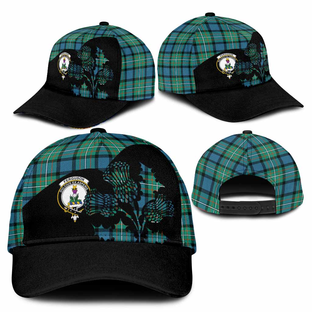 Ferguson (Fergusson) Tartan Family Crest Classic Cap Scotland Thistle Floral Flag Style
