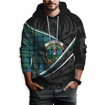 Ferguson (Fergusson) Tartan Family Crest Hoodie Celtic Scottish Thistle Floral