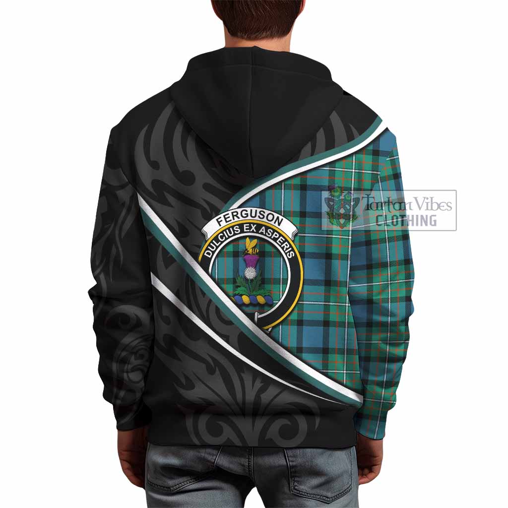 Ferguson (Fergusson) Tartan Family Crest Hoodie Celtic Scottish Thistle Floral - Tartan Vibes Clothing