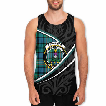 Ferguson (Fergusson) Tartan Family Crest Men Tank Top Celtic Scottish Thistle Floral