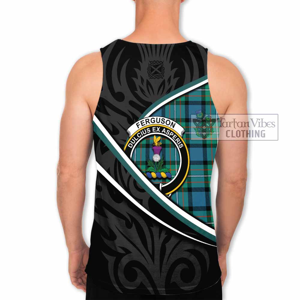 Ferguson (Fergusson) Tartan Family Crest Men Tank Top Celtic Scottish Thistle Floral - Tartan Vibes Clothing