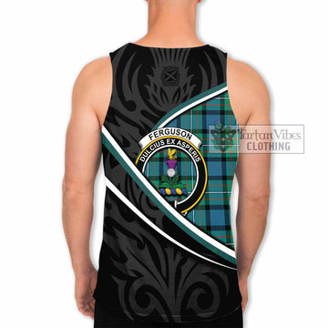 Ferguson (Fergusson) Tartan Family Crest Men Tank Top Celtic Scottish Thistle Floral
