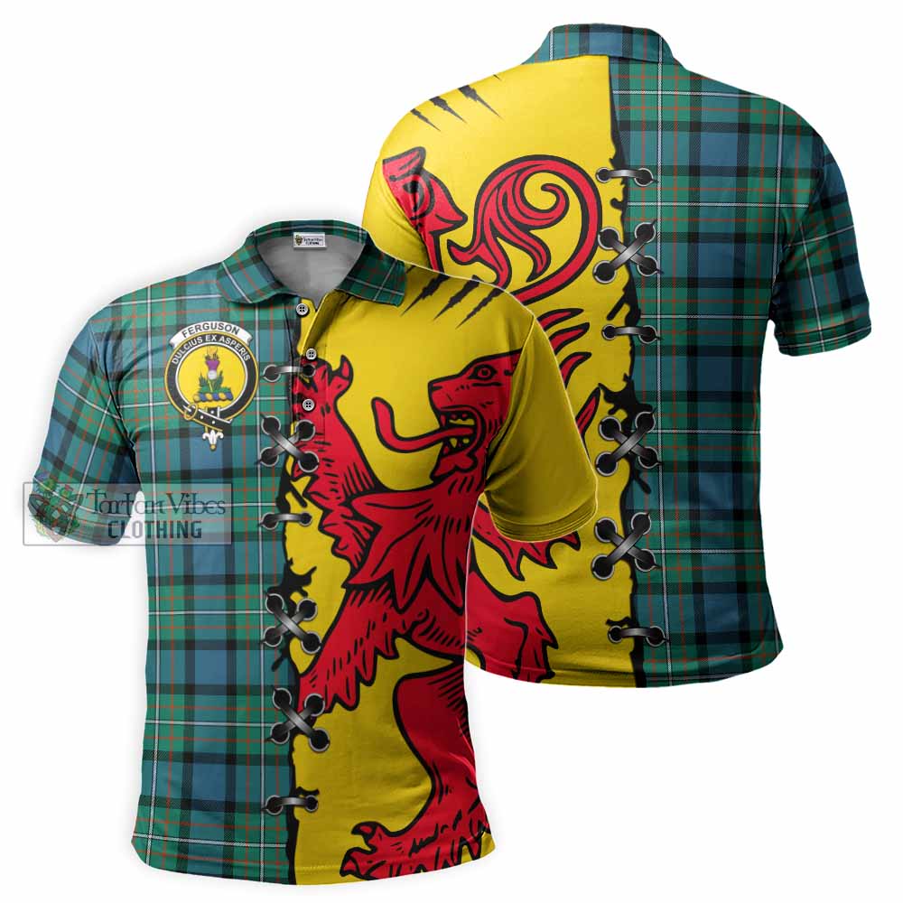 Ferguson (Fergusson) Tartan Family Crest Polo Shirt Lion Rampant Honor - Tartan Vibes Clothing