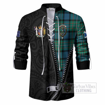 Ferguson (Fergusson) Tartan Ghillie Shirt New Zealand Pattern Unique Zipper Stylized