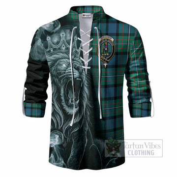 Ferguson (Fergusson) Tartan Ghillie Shirt Roaring Lion Heritage