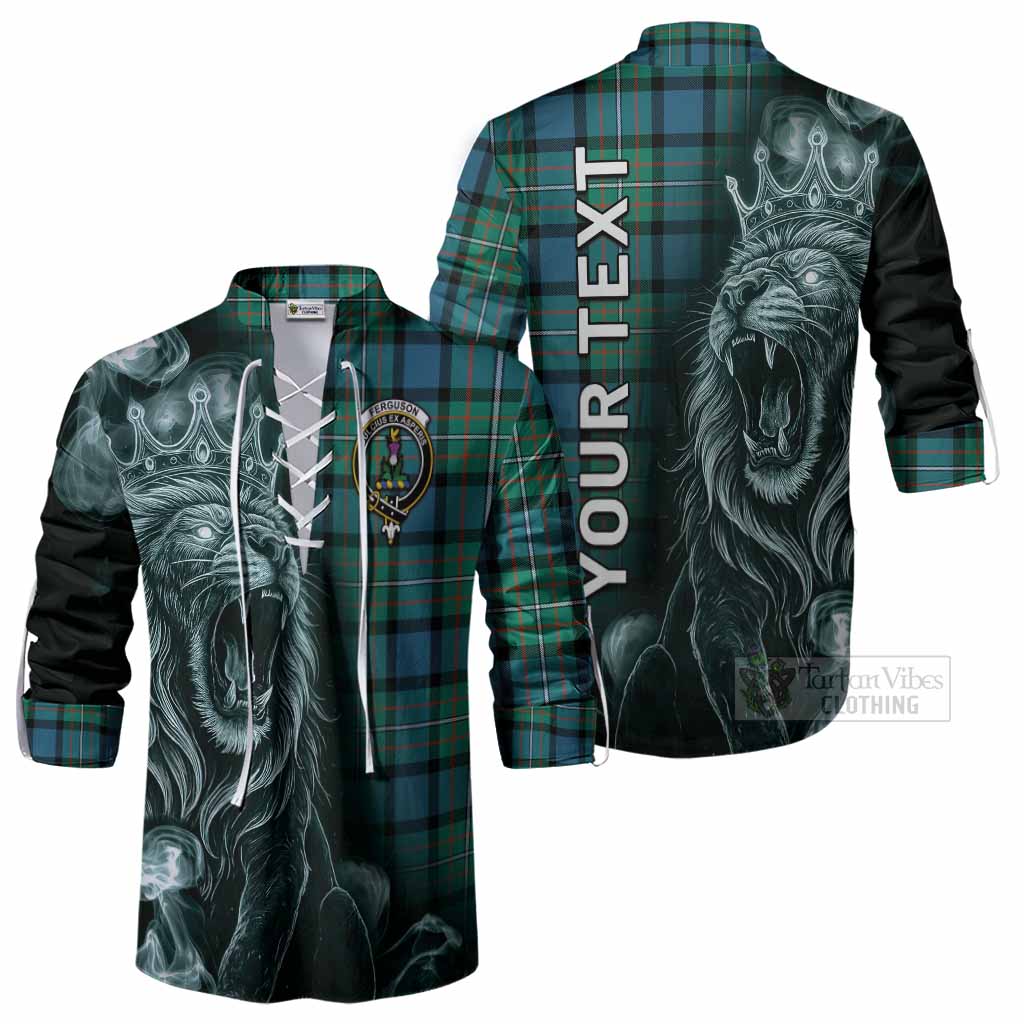 Ferguson (Fergusson) Tartan Ghillie Shirt Roaring Lion Heritage