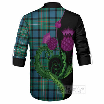 Ferguson (Fergusson) Tartan Ghillie Shirt Traditional Scottish Thistle