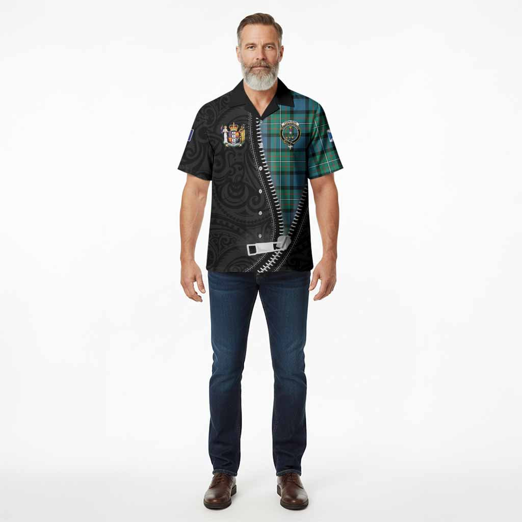 Ferguson (Fergusson) Tartan Hawaiian Shirt New Zealand Pattern Unique Zipper Stylized