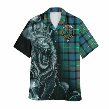 Ferguson (Fergusson) Tartan Hawaiian Shirt Roaring Lion Heritage