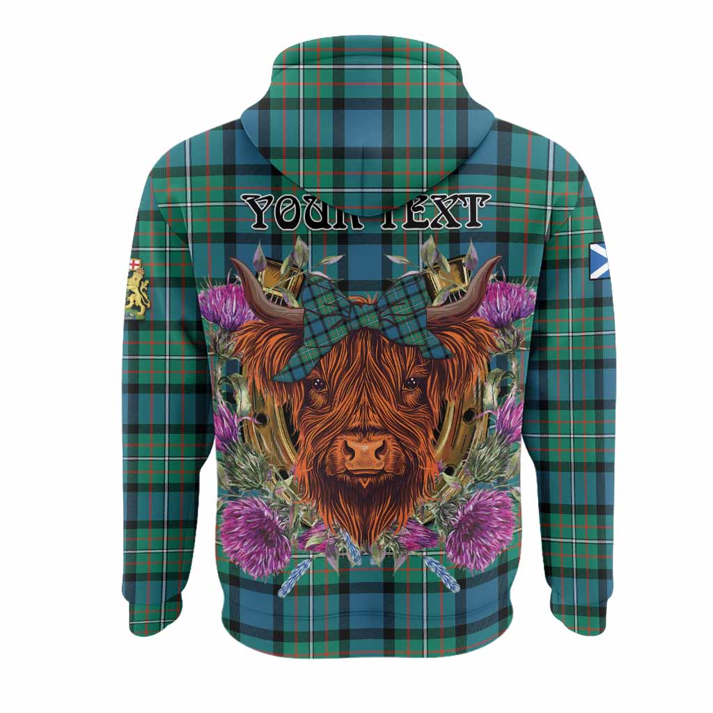 Ferguson (Fergusson) Tartan Hoodie Scottish Thistle Heilan Coo