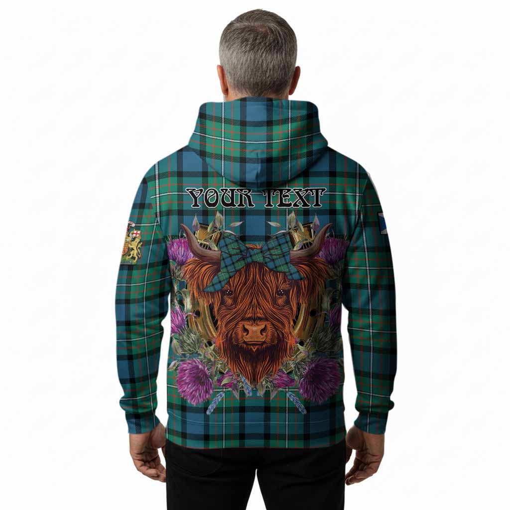 Ferguson (Fergusson) Tartan Hoodie Scottish Thistle Heilan Coo