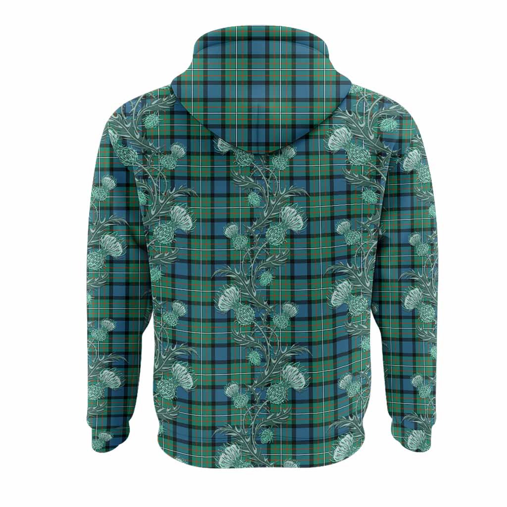 Ferguson (Fergusson) Tartan Hoodie Seamless Scottish Thistle Flowers