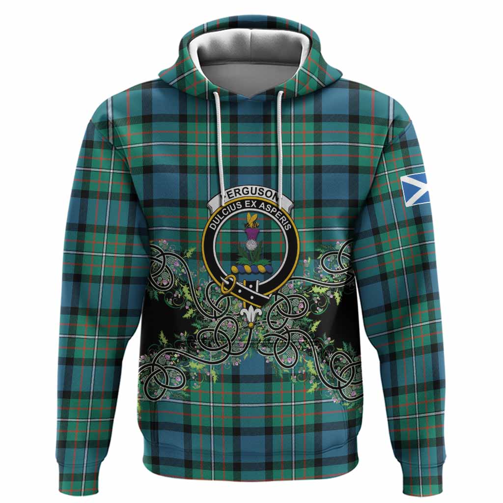 Ferguson (Fergusson) Tartan Hoodie Thistle Scottish Spirit