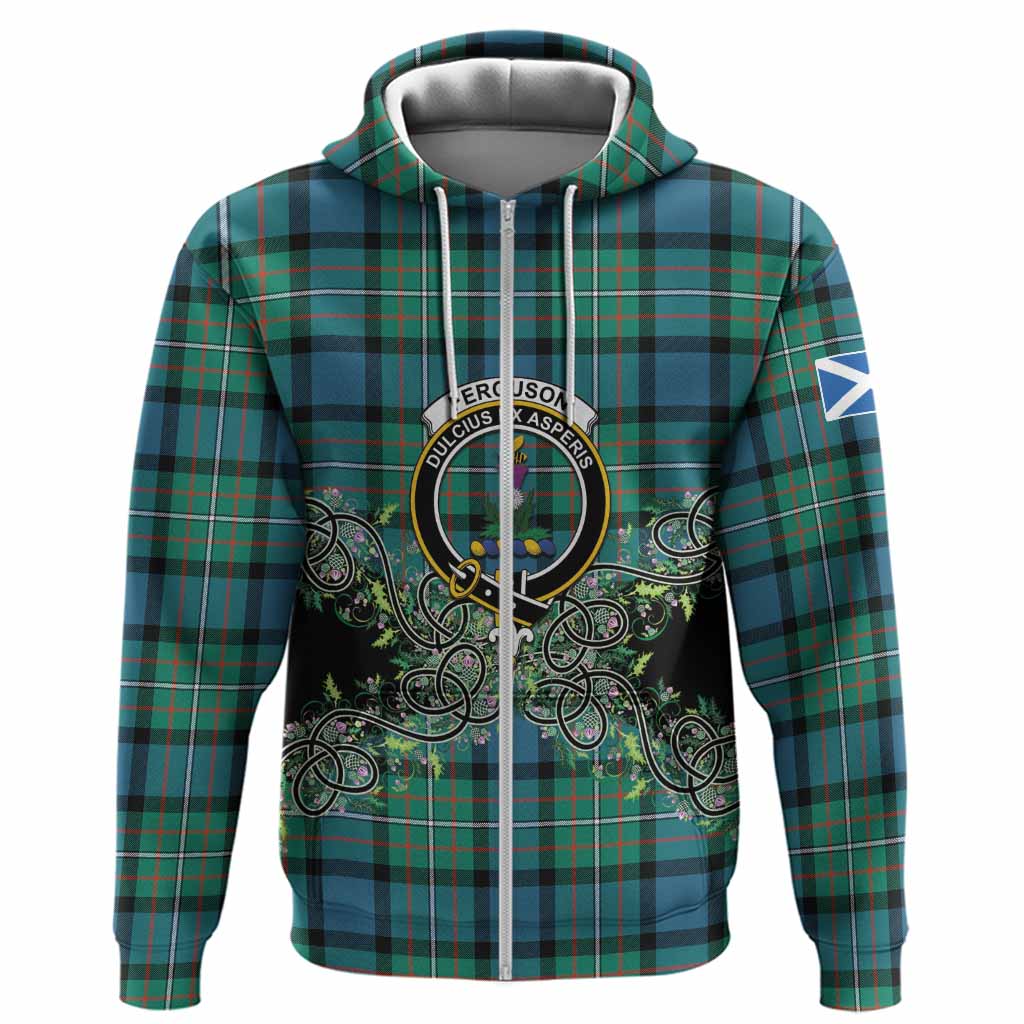 Ferguson (Fergusson) Tartan Hoodie Thistle Scottish Spirit