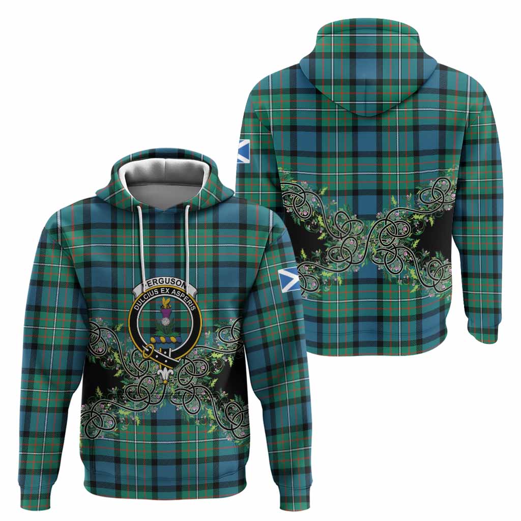 Ferguson (Fergusson) Tartan Hoodie Thistle Scottish Spirit