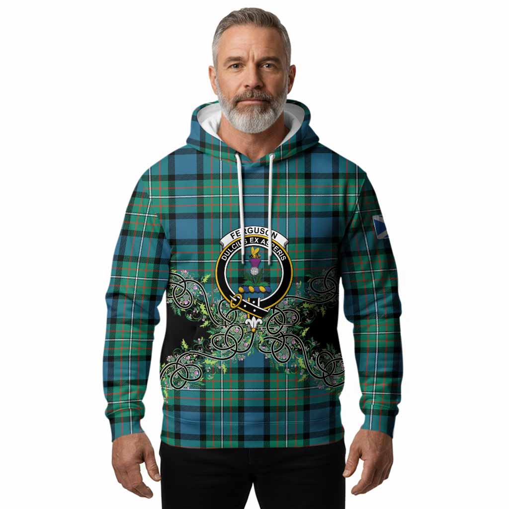 Ferguson (Fergusson) Tartan Hoodie Thistle Scottish Spirit