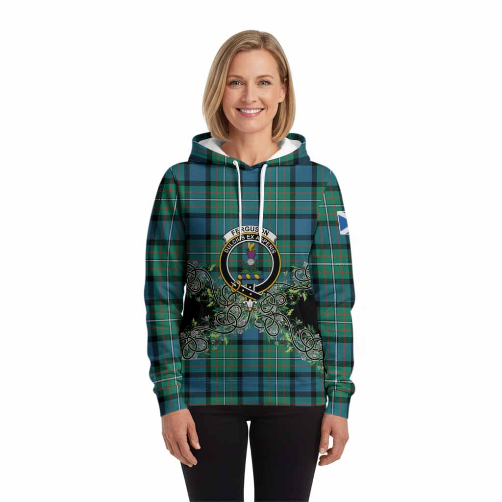 Ferguson (Fergusson) Tartan Hoodie Thistle Scottish Spirit