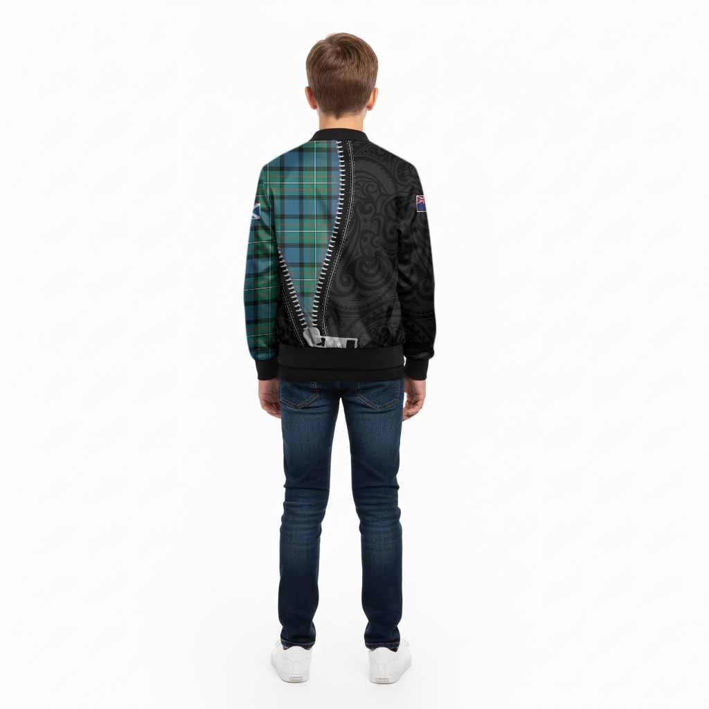 Ferguson (Fergusson) Tartan Kid Bomber Jacket New Zealand Pattern Unique Zipper Stylized