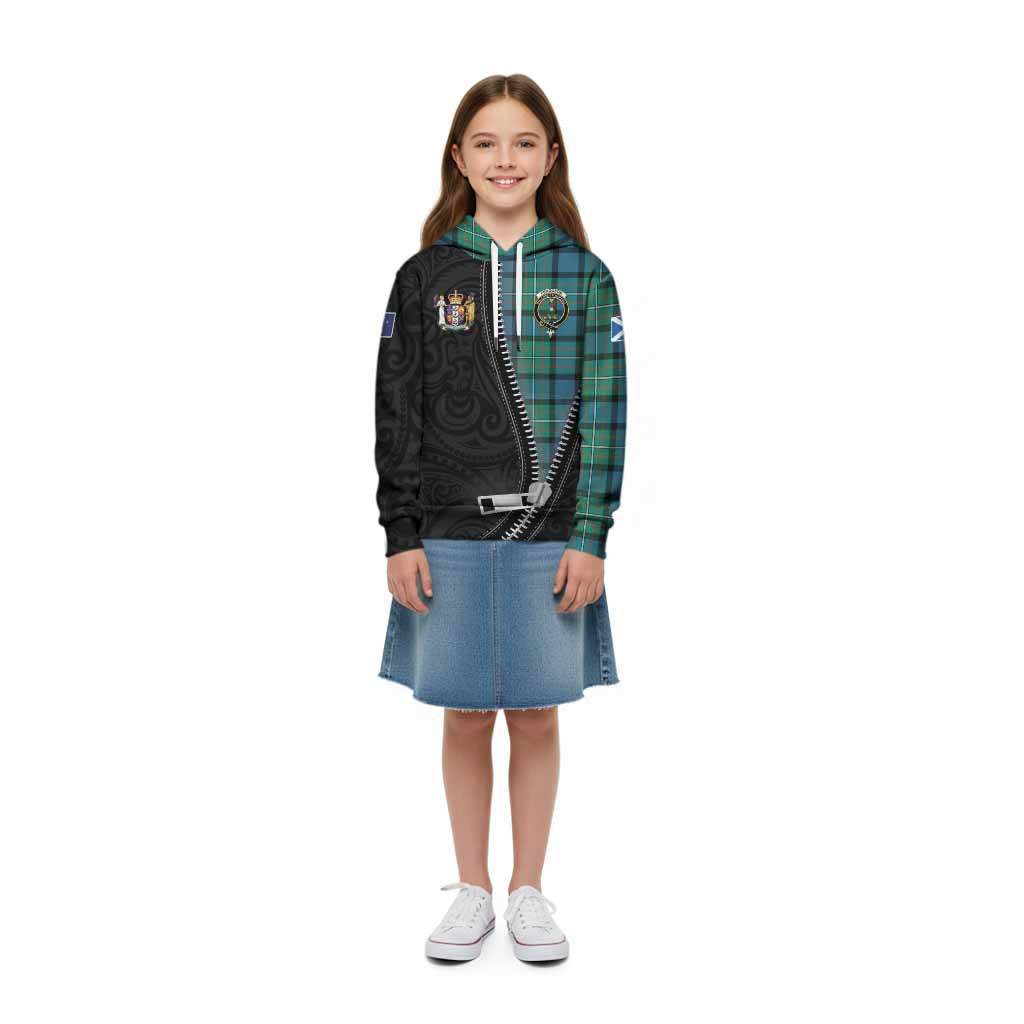 Ferguson (Fergusson) Tartan Kid Hoodie New Zealand Pattern Unique Zipper Stylized