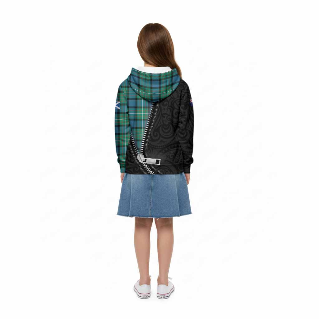 Ferguson (Fergusson) Tartan Kid Hoodie New Zealand Pattern Unique Zipper Stylized
