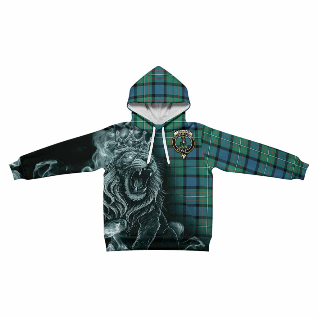 Ferguson (Fergusson) Tartan Kid Hoodie Roaring Lion Heritage