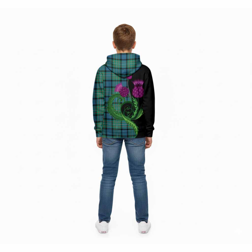 Ferguson (Fergusson) Tartan Kid Hoodie Traditional Scottish Thistle
