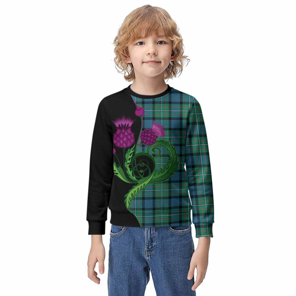 Ferguson (Fergusson) Tartan Kid Knitted Sweatshirt Traditional Scottish Thistle