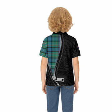Ferguson (Fergusson) Tartan Kid Polo Shirt New Zealand Pattern Unique Zipper Stylized
