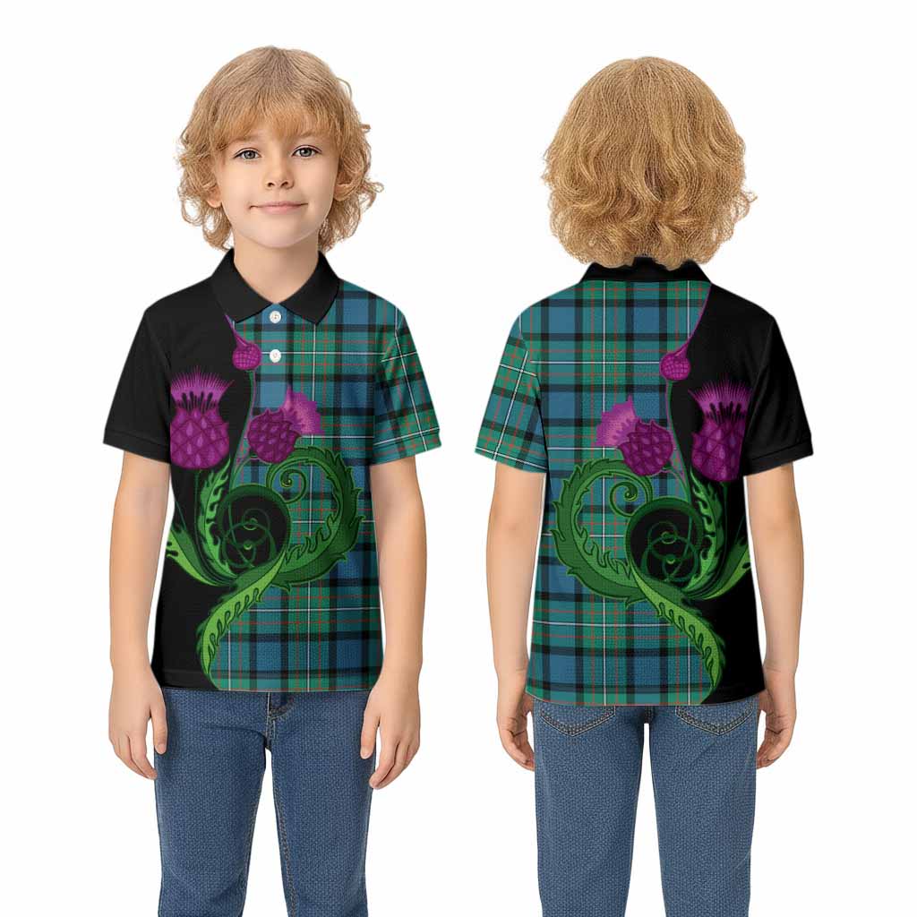 Ferguson (Fergusson) Tartan Kid Polo Shirt Traditional Scottish Thistle