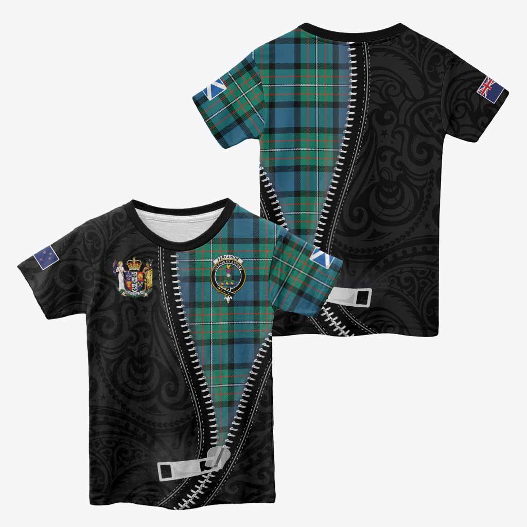 Ferguson (Fergusson) Tartan Kid T-shirt New Zealand Pattern Unique Zipper Stylized