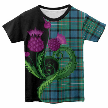 Ferguson (Fergusson) Tartan Kid T-shirt Traditional Scottish Thistle