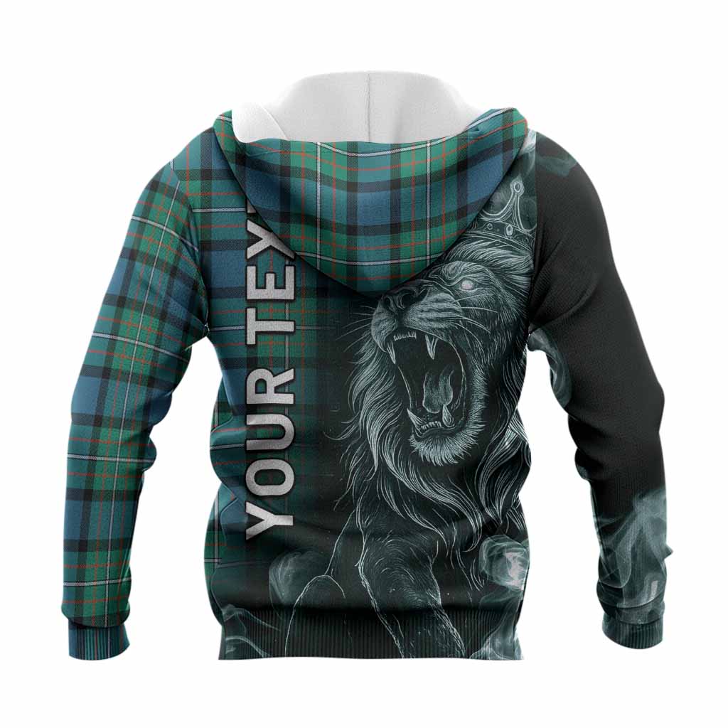 Ferguson (Fergusson) Tartan Knitted Hoodie Roaring Lion Heritage