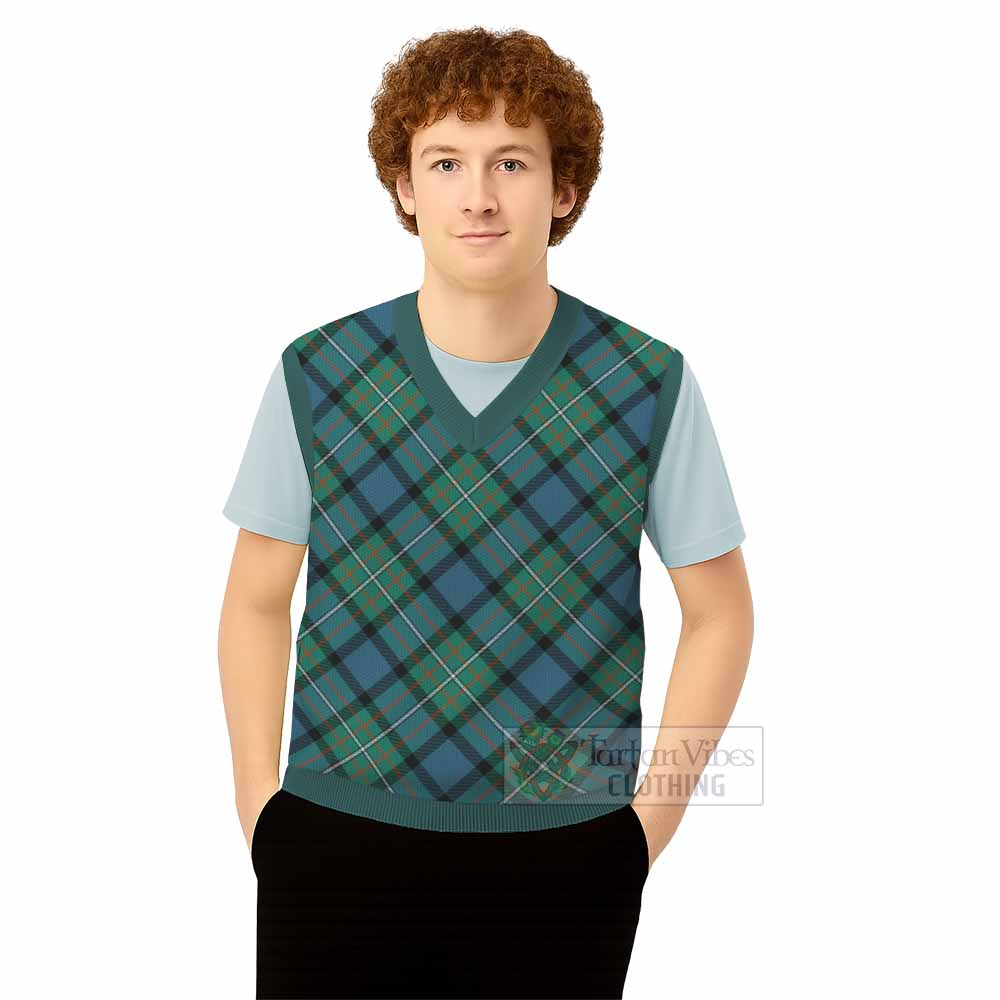 Ferguson (Fergusson) Tartan  Knitted V-Neck Vest Cross Style