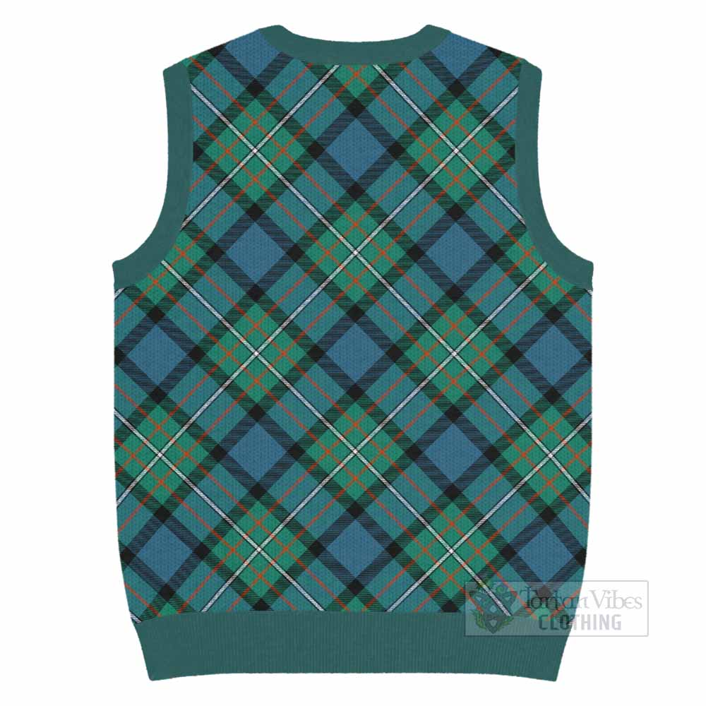 Ferguson (Fergusson) Tartan  Knitted V-Neck Vest Cross Style
