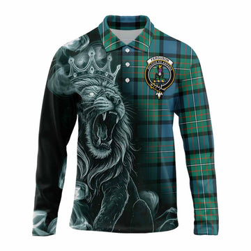 Ferguson (Fergusson) Tartan Long Sleeve Polo Shirt Roaring Lion Heritage