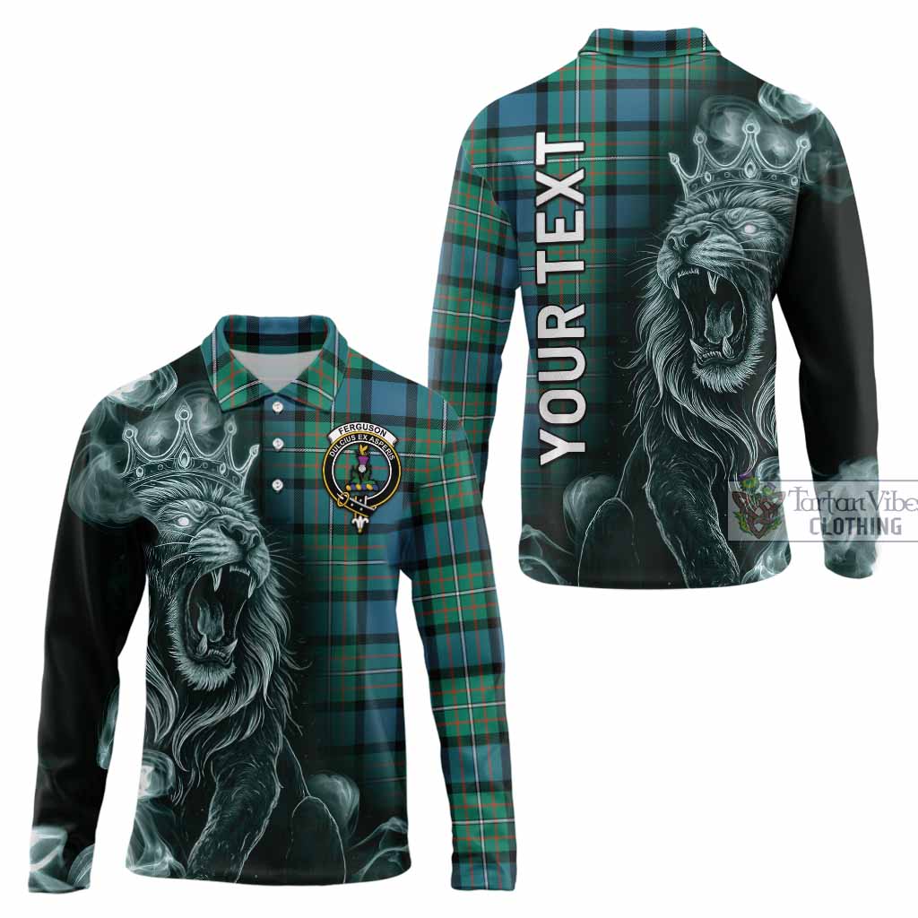 Ferguson (Fergusson) Tartan Long Sleeve Polo Shirt Roaring Lion Heritage