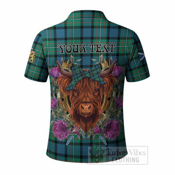 Ferguson (Fergusson) Tartan Polo Shirt Scottish Thistle Heilan Coo